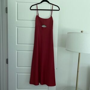 Banana Republic Red Slip Dress w/Cutout